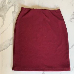 Maroon mini skirt
